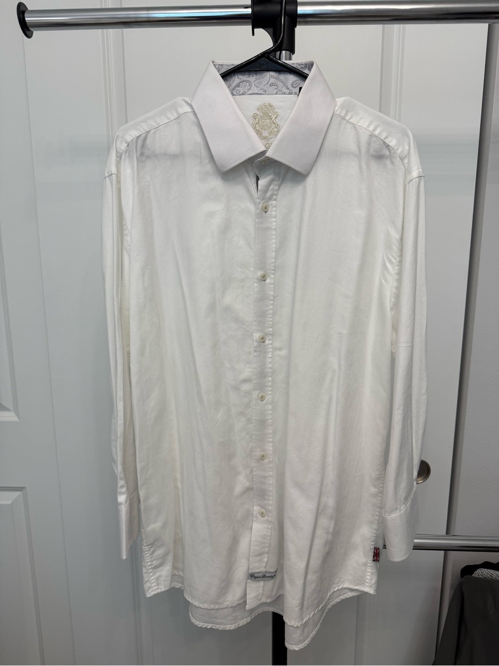 English Laundry Men's White Dress Shirt - Classic Long Sleeve